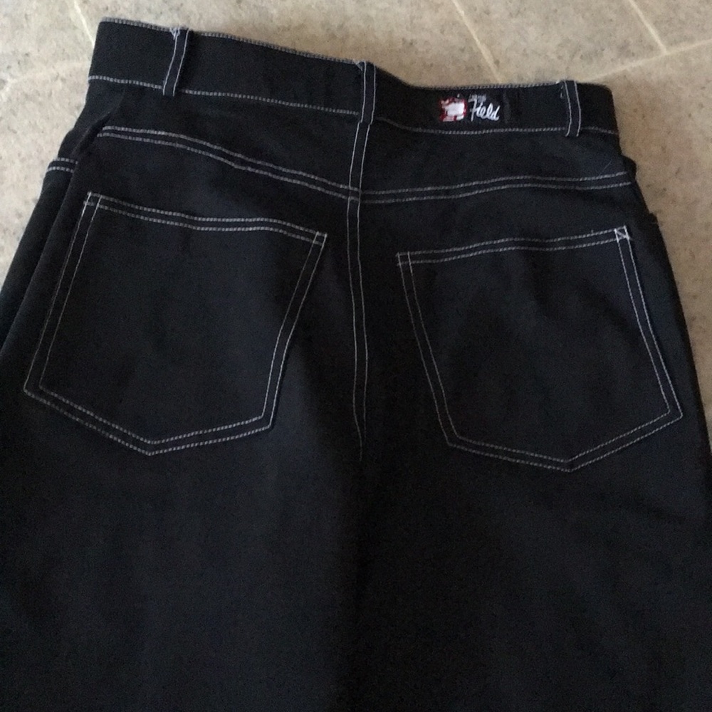 HOUSE OF FIELD STRETCH BLACK FLARE LEG PANTS EUC - Picture 4 of 8